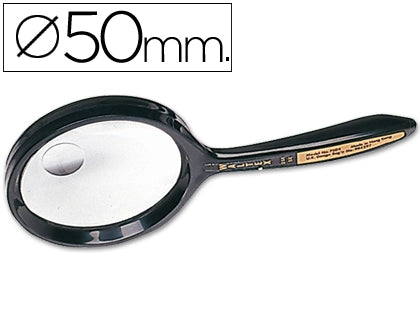 Lupa q-connect cristal bifocal 75 mm mango curvo