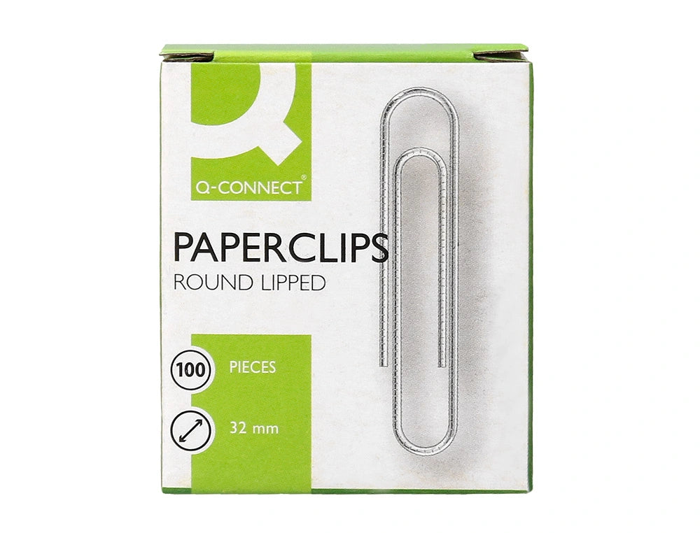 Clips galvanizados q-connect nº 32 mm caja de 100 unidades