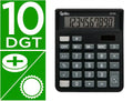 Calculadora liderpapel sobremesa xf20 10 digitos solar y pilas color negro 127x105x24 mm
