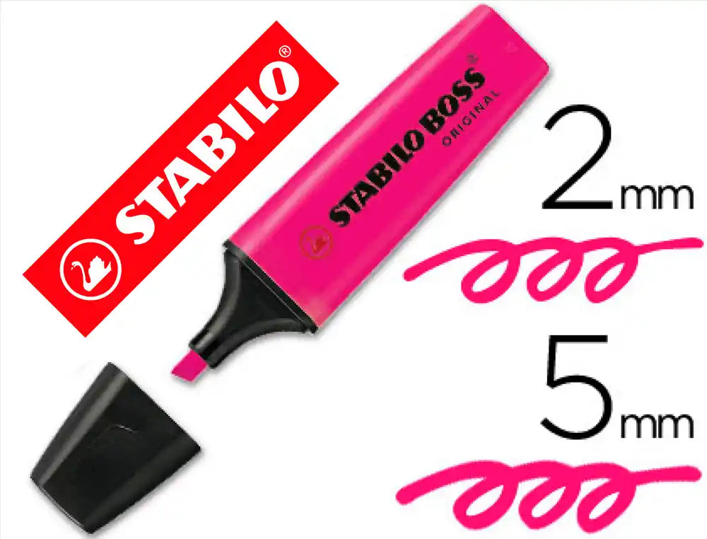 Rotuladores stabilo boss fluorescente 70