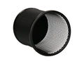 Cubilete portalapices q-connect negro metal redondo rejilla diametro 86 mm alto 105 mm