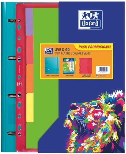 Pack promocional carpebloc foam a4+ 4 anillas 35mm recambio 5 + separadores + sobre velcro color rojo