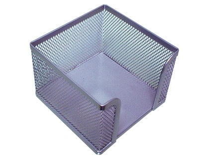 Soporte taco de papel q-connect metalico rejilla negro 95x95x80 mm