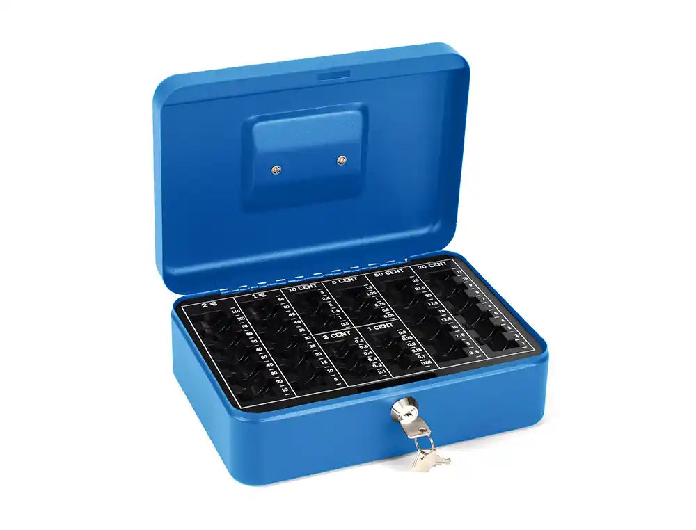 Caja caudales q-connect 10" 250x180x90 mm negra con portamonedas