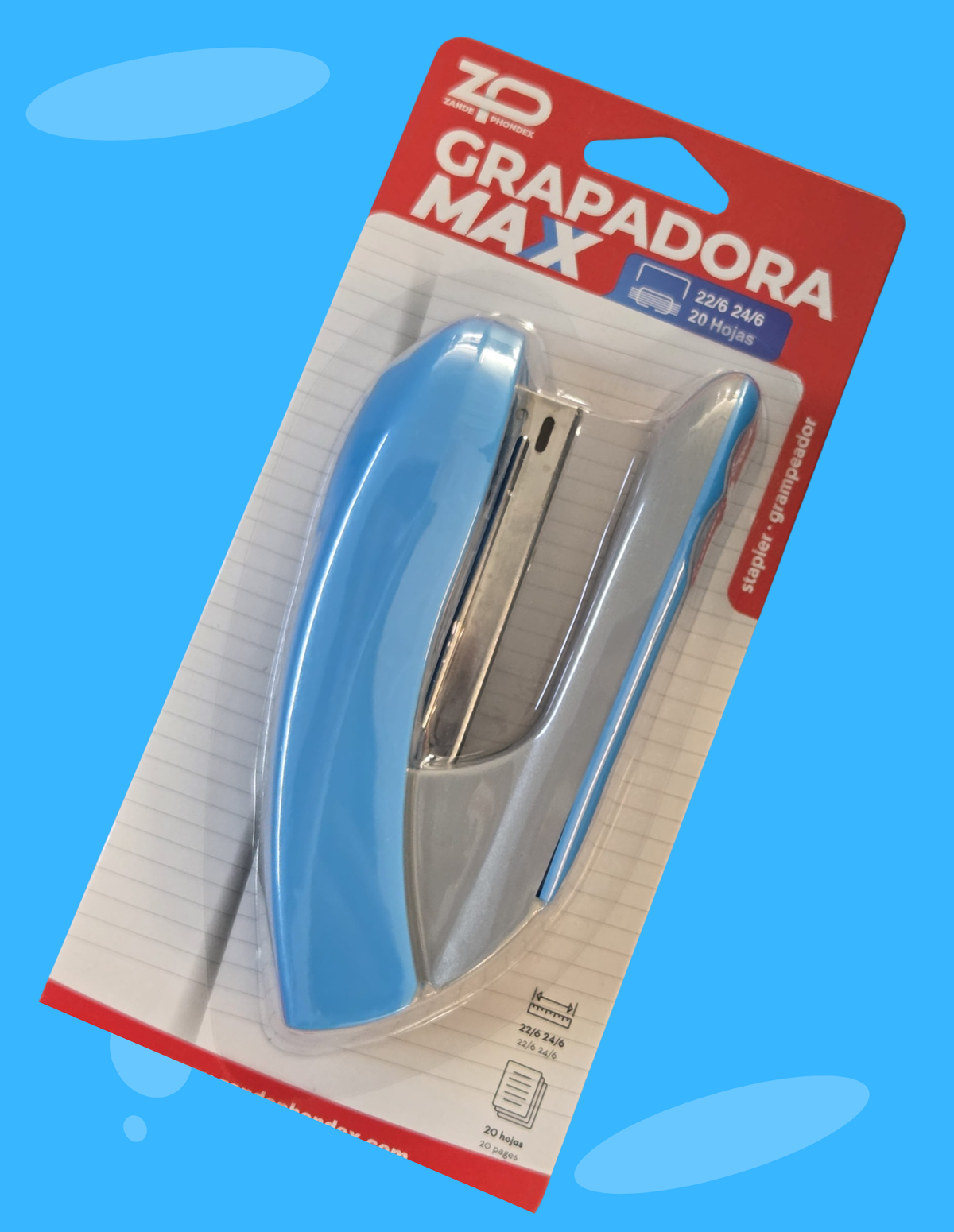 Grapadora max hasta 20 hojas