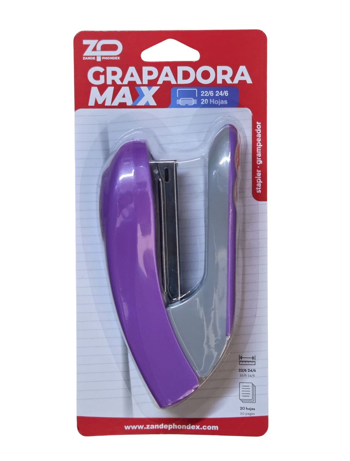 Grapadora max hasta 20 hojas
