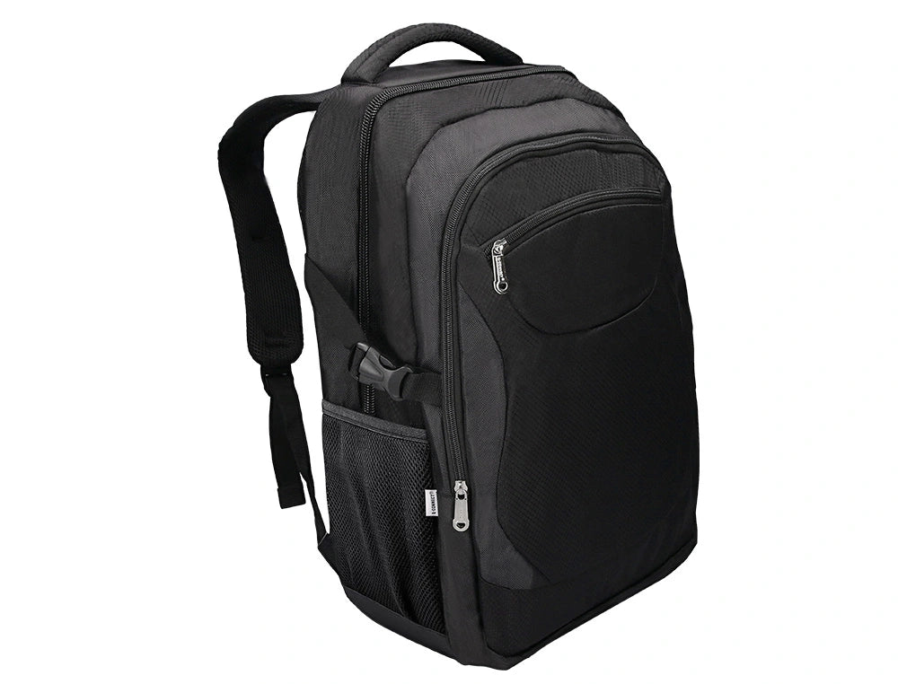 Mochila para portatil Q-connect 18" negra 1 asa 1 bolsillo exterior medidas 330x470x180 mm