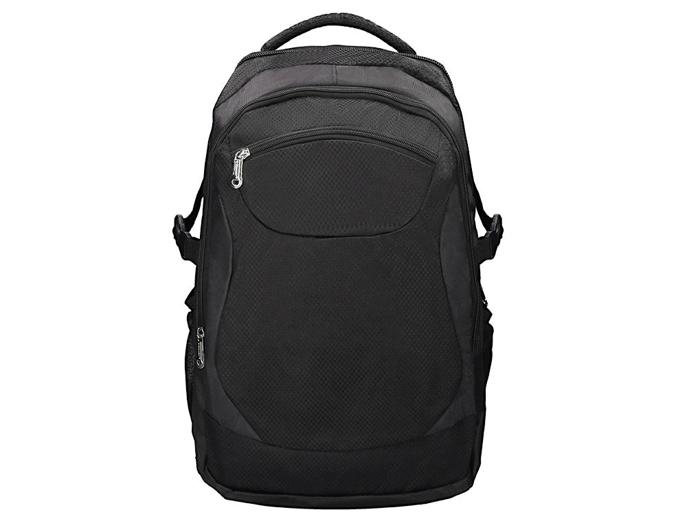 Mochila para portatil Q-connect 18" negra 1 asa 1 bolsillo exterior medidas 330x470x180 mm