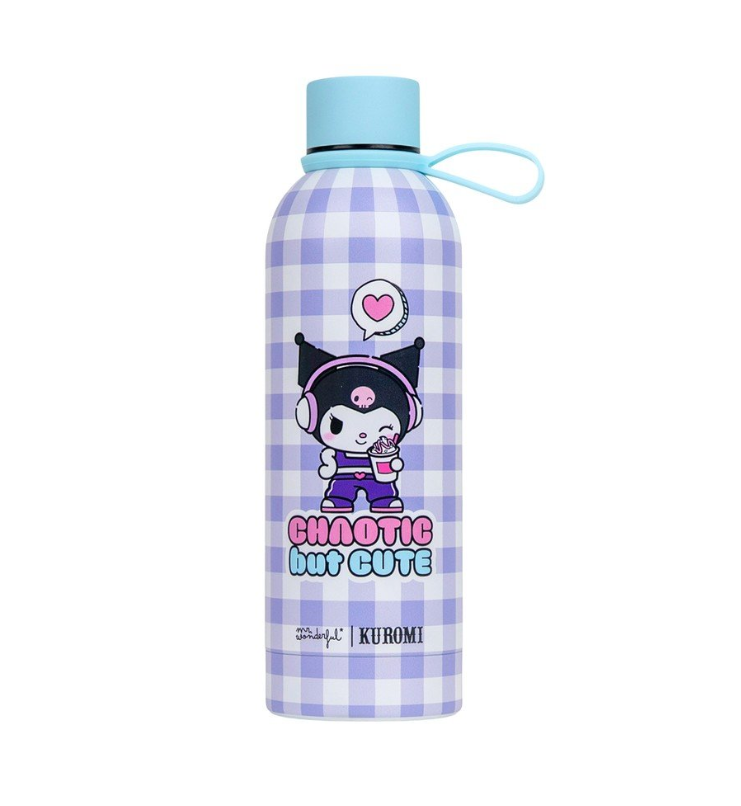 BOTELLA TERMICA HELLO KITTY KUROMI CAÓTICA PERO LINDO  ( prod temporal )