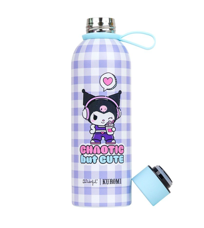 BOTELLA TERMICA HELLO KITTY KUROMI CAÓTICA PERO LINDO  ( prod temporal )