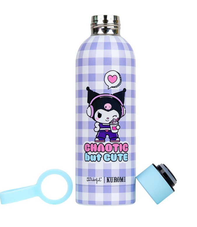 BOTELLA TERMICA HELLO KITTY KUROMI CAÓTICA PERO LINDO  ( prod temporal )