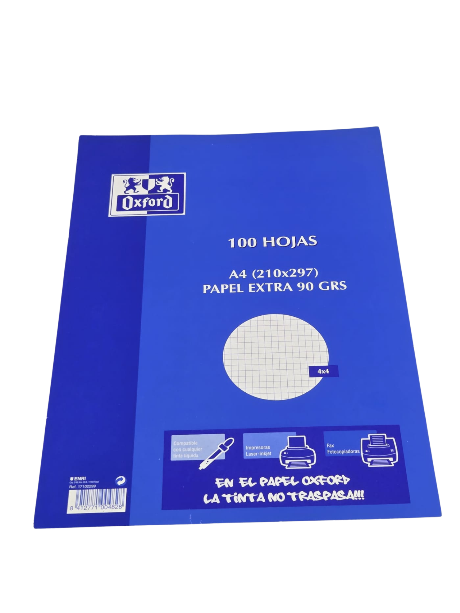 Hojas cuadriculadas 100 uds