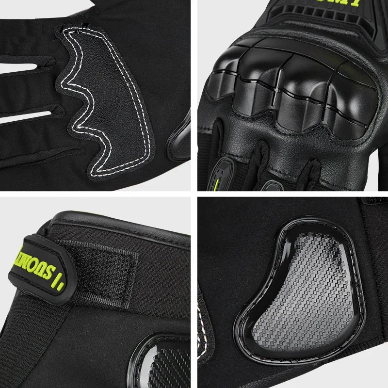 Guantes de motos, Pantalla táctil Protección de la mano Seguridad de las manos Guantes de motos protectoras.