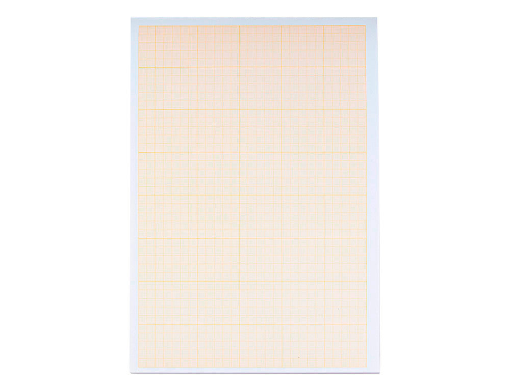 Papel dibujo liderpapel 210x297mm 80g/m2 milimetrado pack de 10 hojas en folders