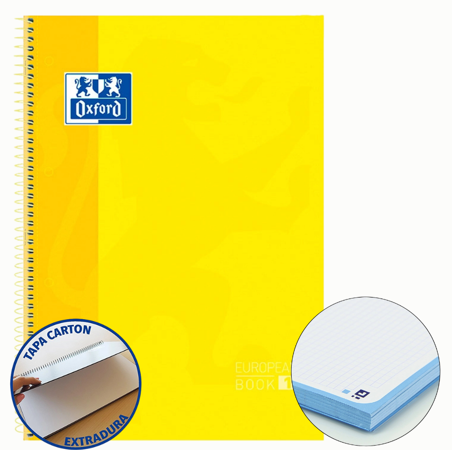 Libretas cuadriculadas Din A4 con Hojas de bordes coloreados