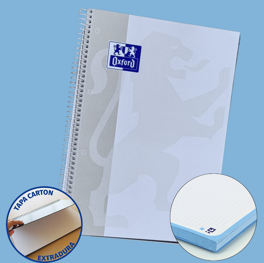 Libretas cuadriculadas Din A4 con Hojas de bordes coloreados