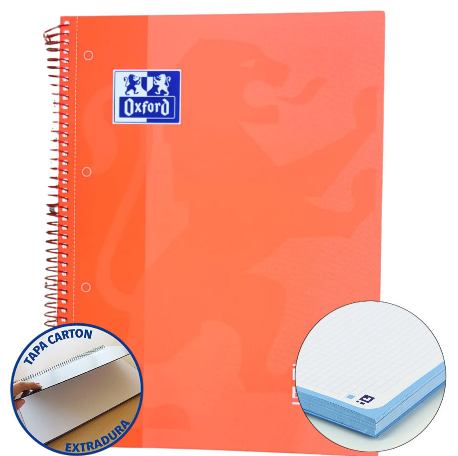 Libretas cuadriculadas Din A4 con Hojas de bordes coloreados