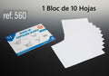 Cartulina Blanca din A4 en bloque 10 hojas