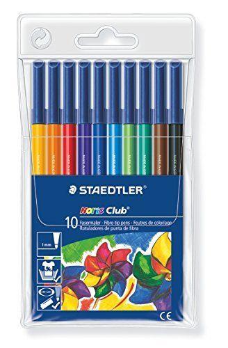 Rotulador staedtler noris 326 punta de fibra nuevo cuerpo hexagonal caja de 10 unidades colores surtidos