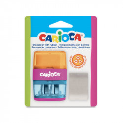 Sacapuntas 2 Agujeros con Borrador - Color Aleatorio